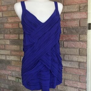 Soft Surroundings Blue/Violet Gathered Tunic XL